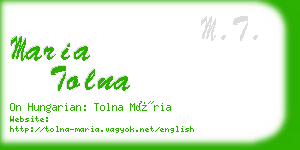 maria tolna business card